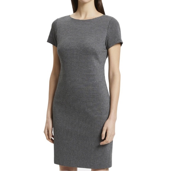 Theory Sheath Betty Dress Gray Women’s Size 12 Viscose - Picture 1 of 8